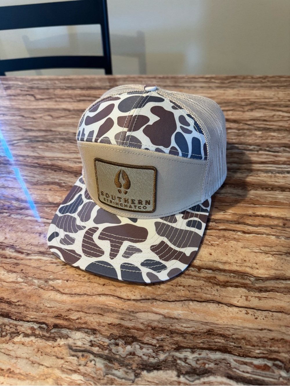 Southern Trucker Hat in Tan Camo